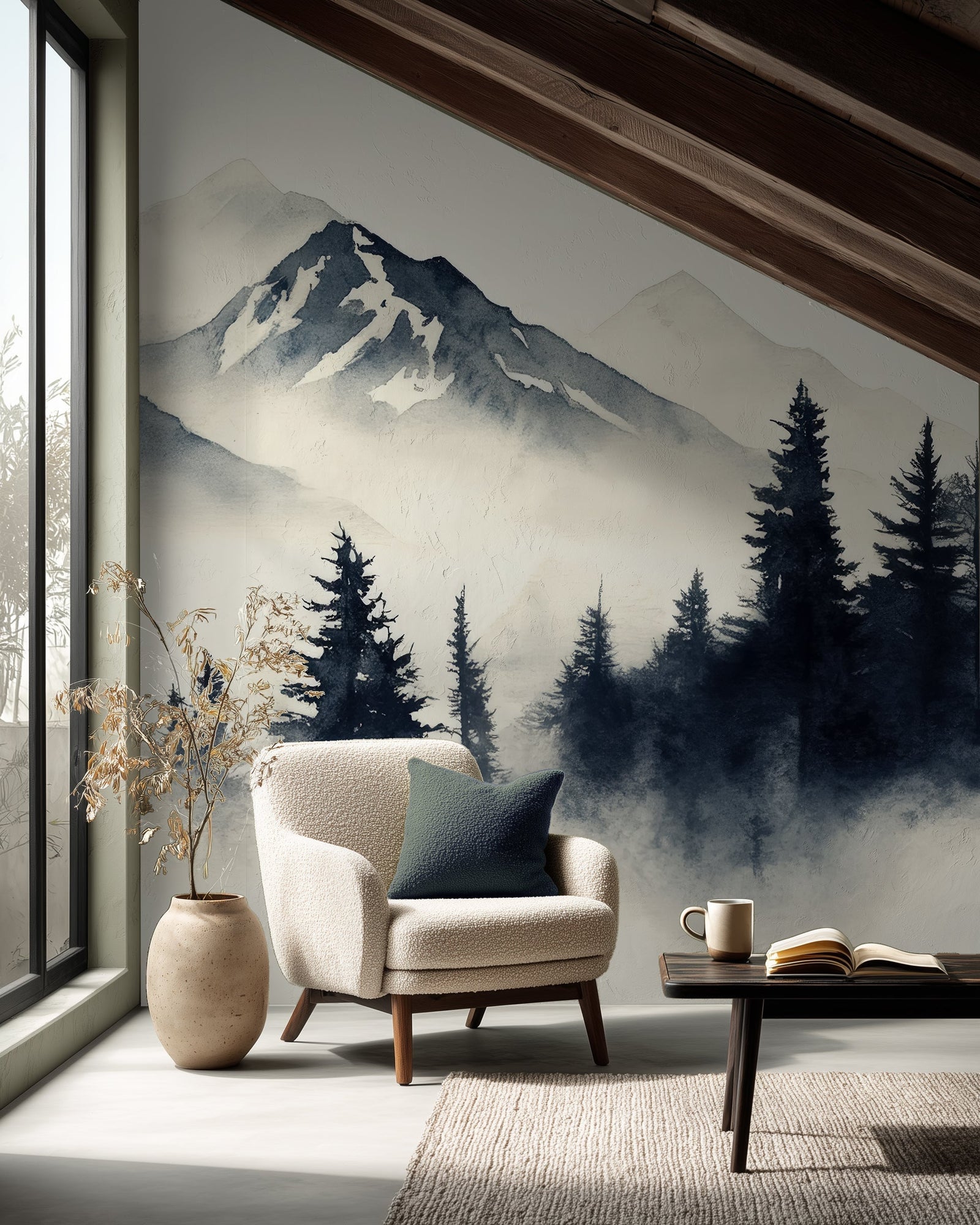 Papier peint montagne : l'élégance naturelle qui transforme votre intérieur