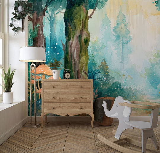 Enchanted Forest - Magical panoramic wallpaper for children's living spaces