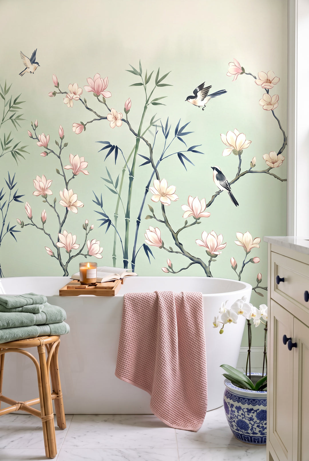 Magnolias et Bambous Céladon