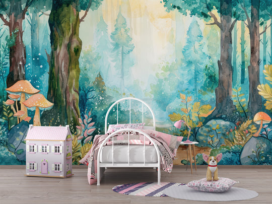 Enchanted Forest - Magical panoramic wallpaper for children's living spaces