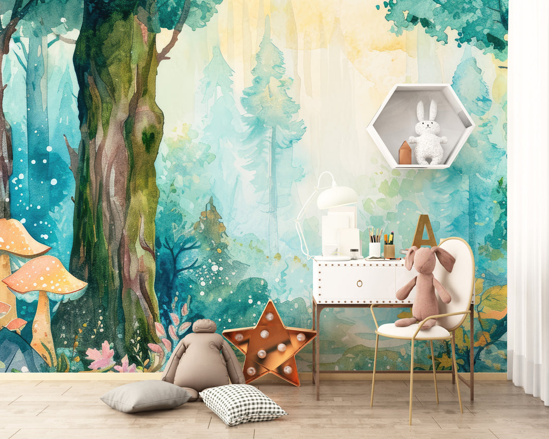 Enchanted Forest - Magical panoramic wallpaper for children's living spaces