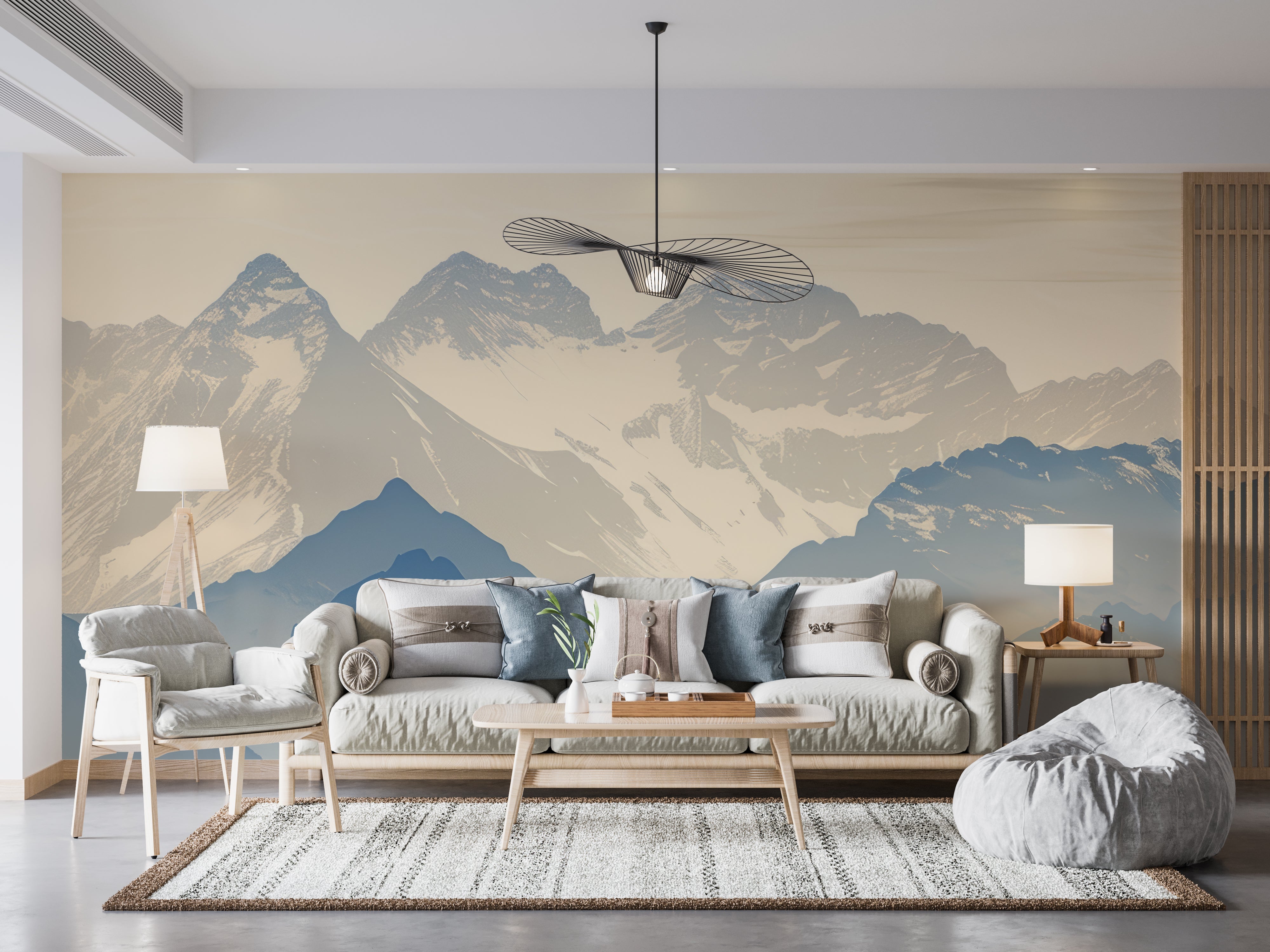 Alpes sublimes : Papier peint panoramique des sommets montagneux