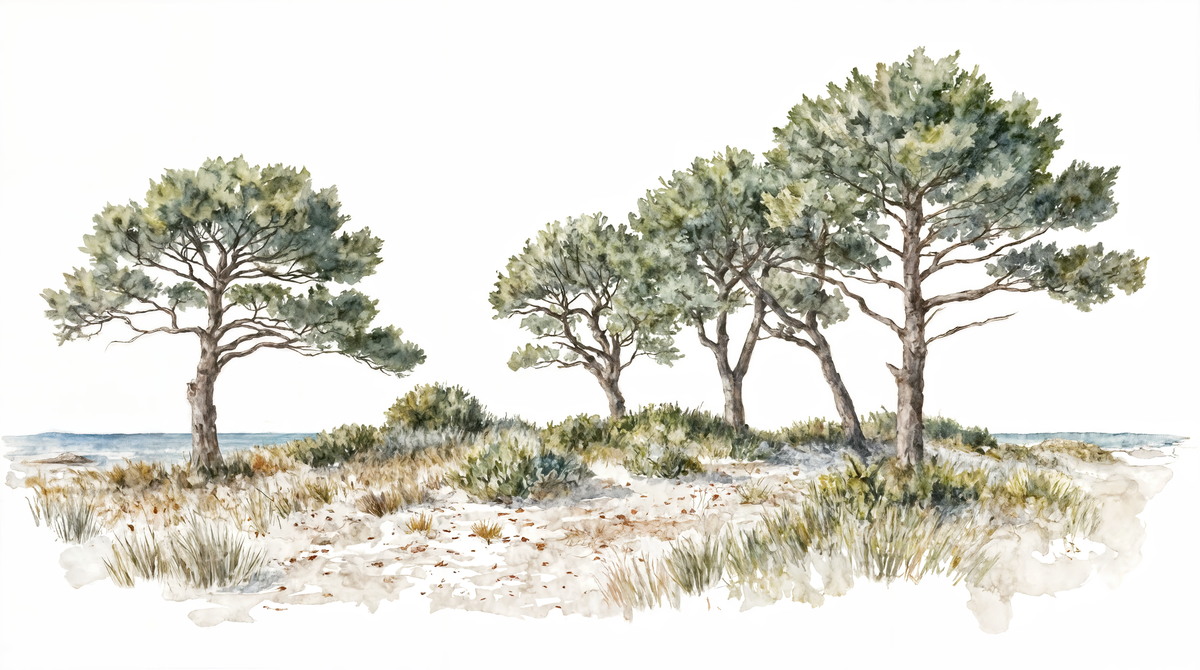 Brise des dunes - papier peint panoramique, motif à plat