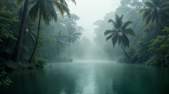 Brume Amazonienne : L’Appel de la Nature Intacte – Papier Peint Panoramique