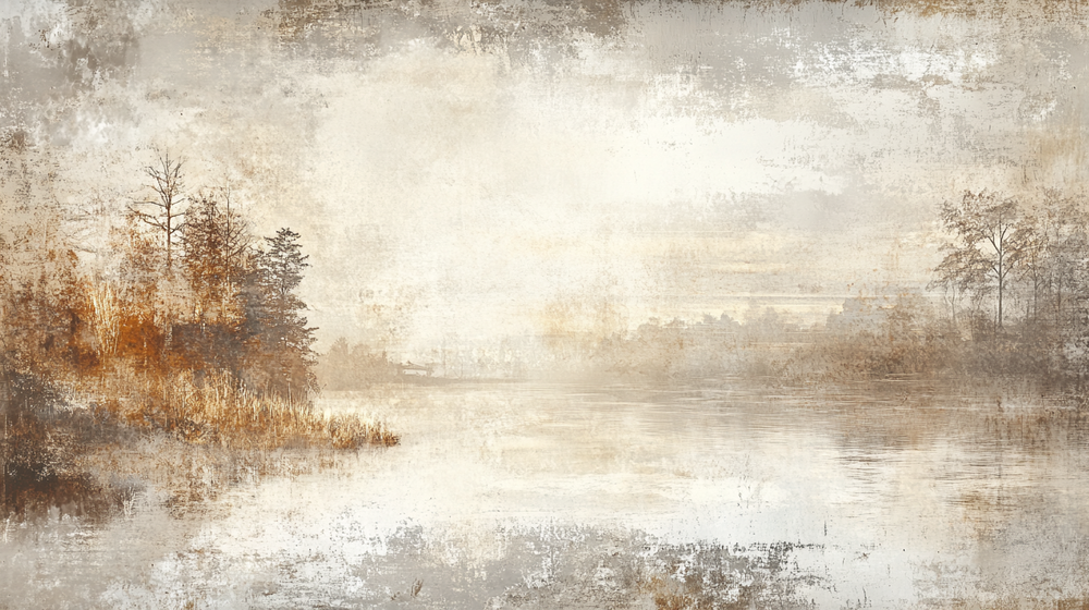 Brumes d’Automne - Papier Peint Panoramique Forêt Brumeuse