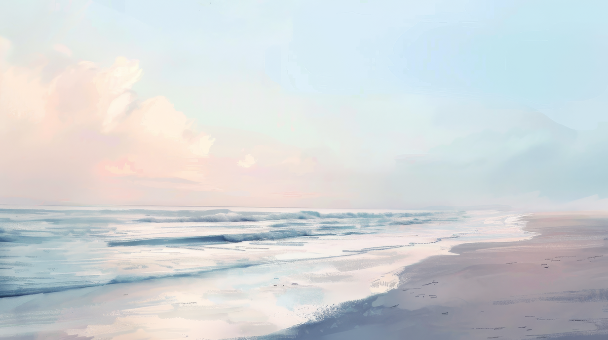 Calme des Vagues à l'Aube