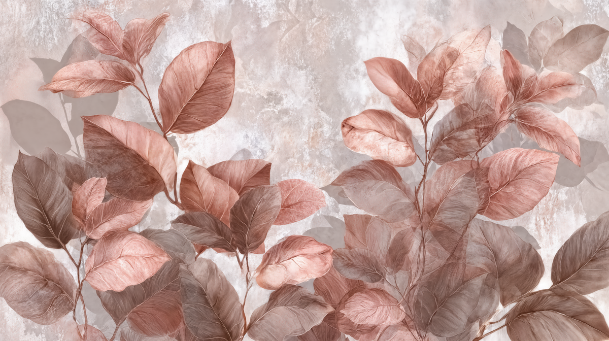 Caresse Terracotta - papier peint panoramique, motif à plat