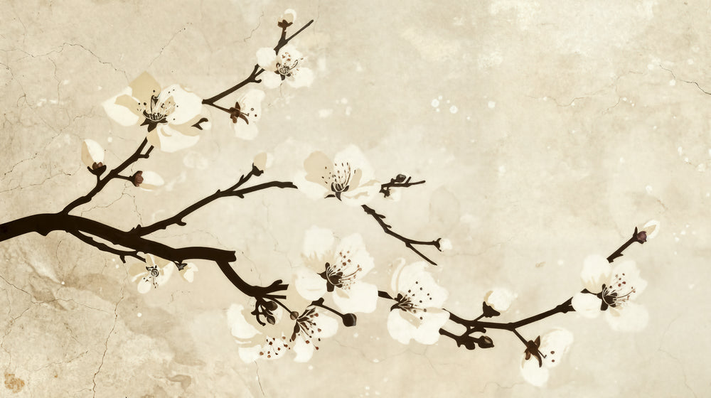 Charme Printanier : Papier peint Prunier en Fleur