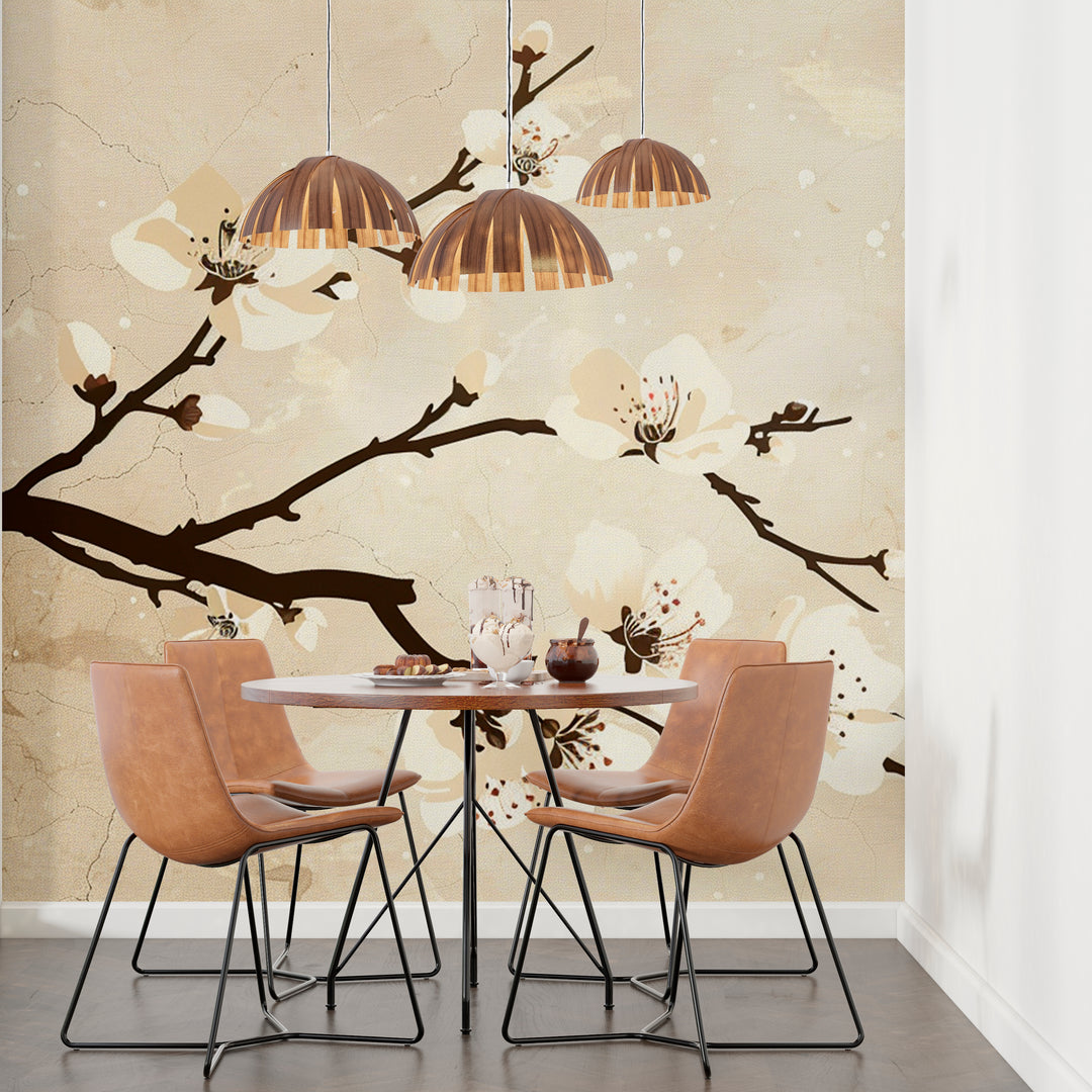 Spring Charm: Plum Blossom Silhouette