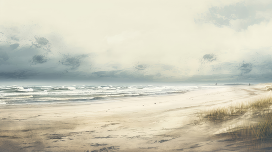 Douces vagues - papier peint panoramique, motif à plat