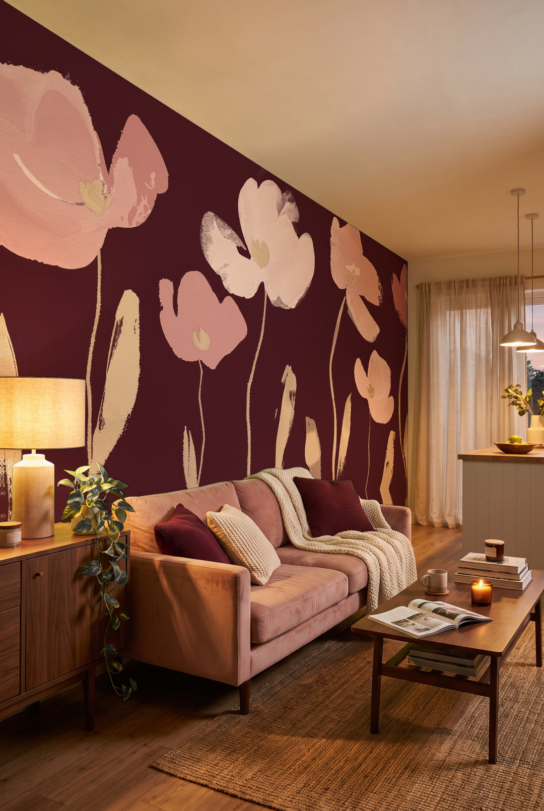 Graphical Bloom in Burgundy