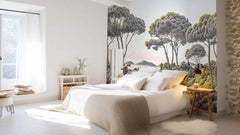 Entre pins et mer – Papier peint forêt méditerranéenne