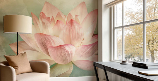 Éveil du Lotus – Papier Peint Panoramique Poétique et Apaisant