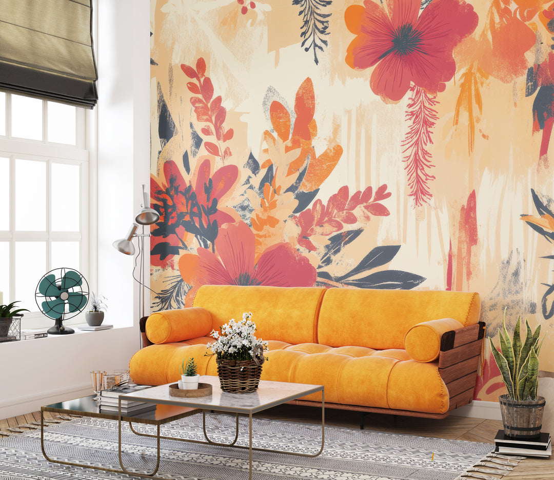 Explosion Florale - Motifs Bohèmes en Teintes Épicées