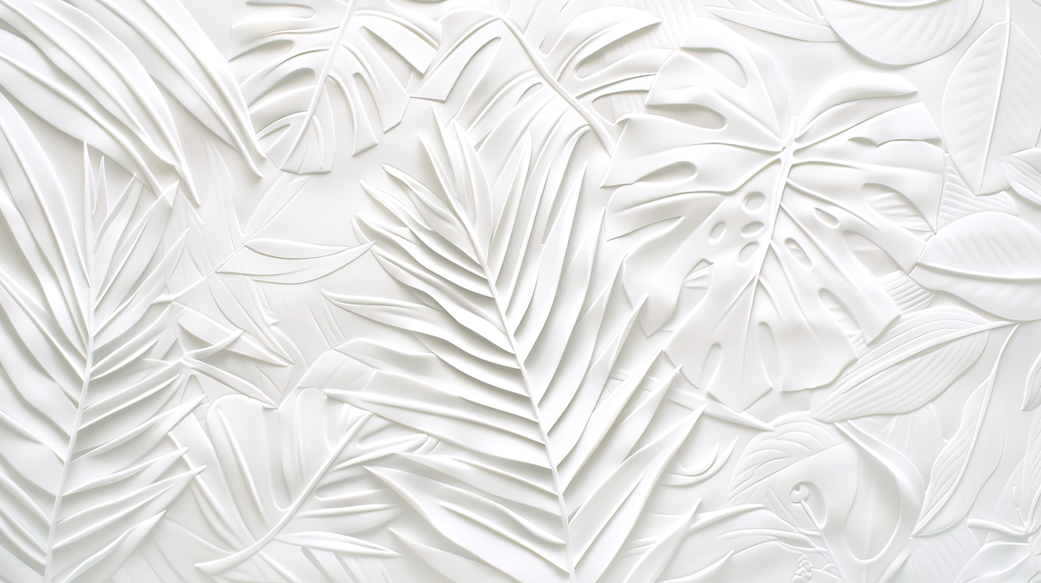 Feuillage 3D Blanc