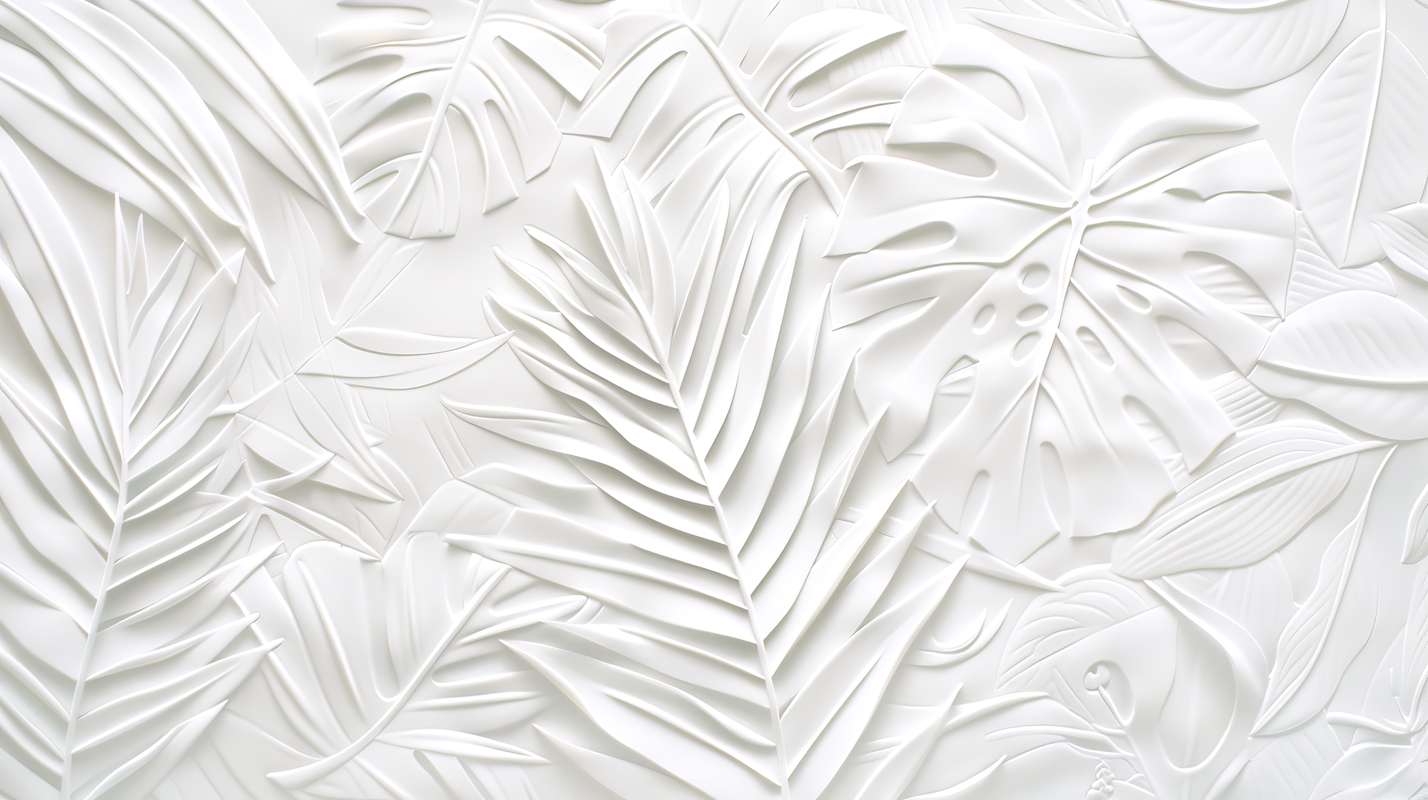 Feuillage 3D Blanc