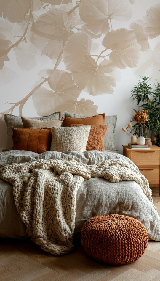 Hoja de Ginkgo Beige