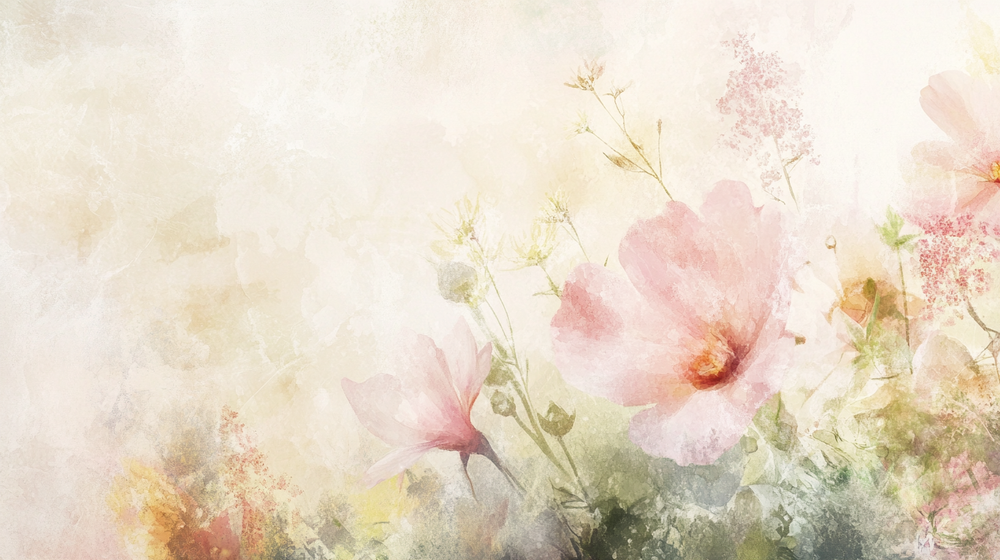 Floraison en Rose : Papier Peint Panoramique Romantique