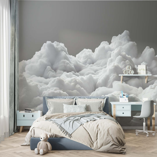 Flottement Aérien : Un Papier Peint Nuageux et Apaisant