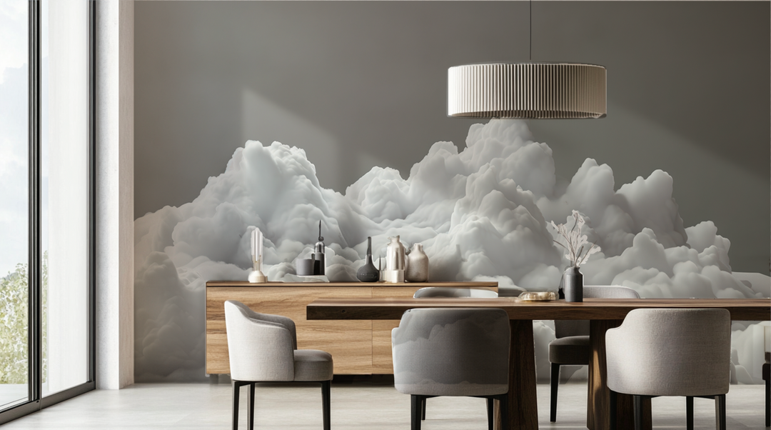 Flottement Aérien : Un Papier Peint Nuageux et Apaisant