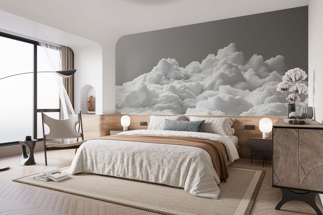 Flottement Aérien : Un Papier Peint Nuageux et Apaisant