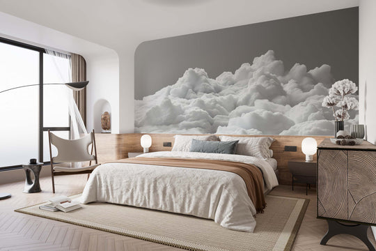 Flottement Aérien : Un Papier Peint Nuageux et Apaisant