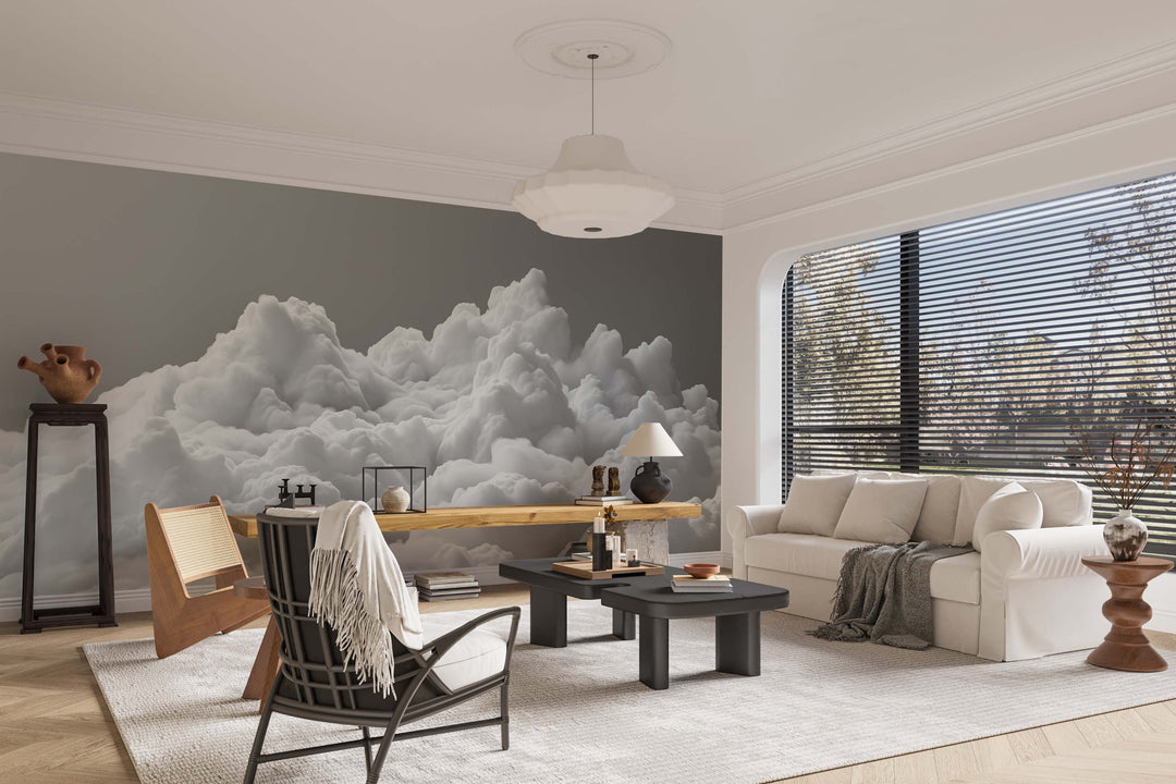 Flottement Aérien : Un Papier Peint Nuageux et Apaisant
