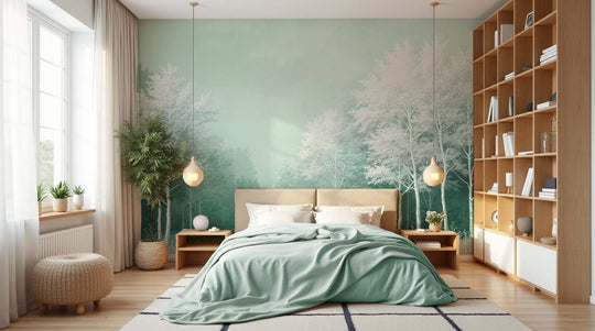 Forêt d’émeraude – Papier peint panoramique en mur naturel