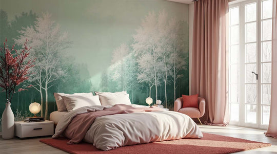 Forêt d’émeraude – Papier peint panoramique en mur naturel