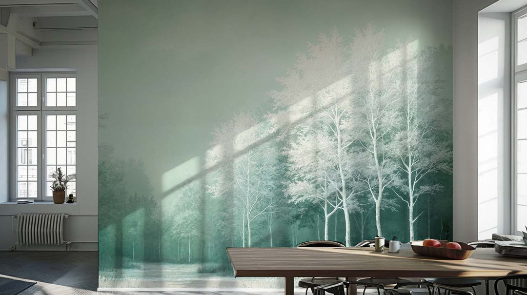 Forêt d’émeraude – Papier peint panoramique en mur naturel