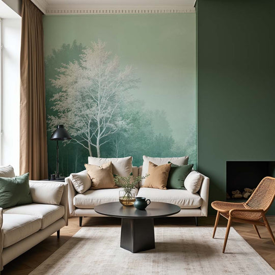 Forêt d’émeraude – Papier peint panoramique en mur naturel