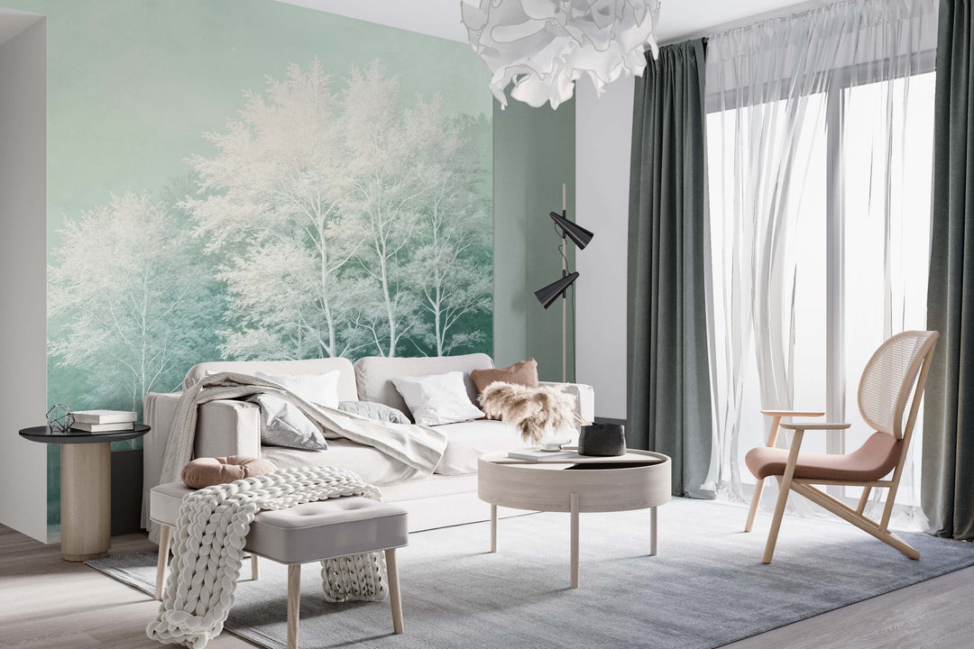 Forêt d’émeraude – Papier peint panoramique en mur naturel