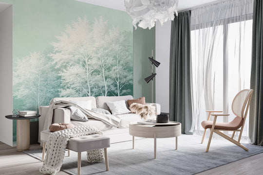 Forêt d’émeraude – Papier peint panoramique en mur naturel