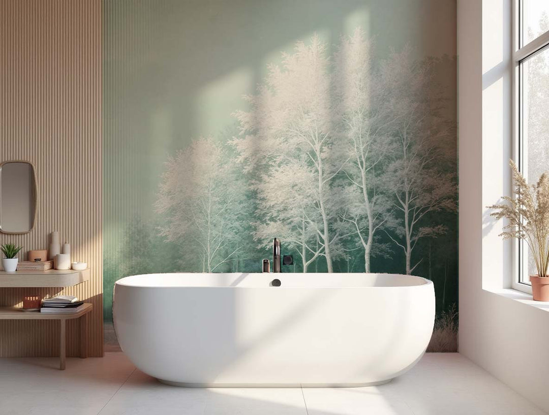 Forêt d’émeraude – Papier peint panoramique en mur naturel