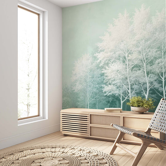 Forêt d’émeraude – Papier peint panoramique en mur naturel