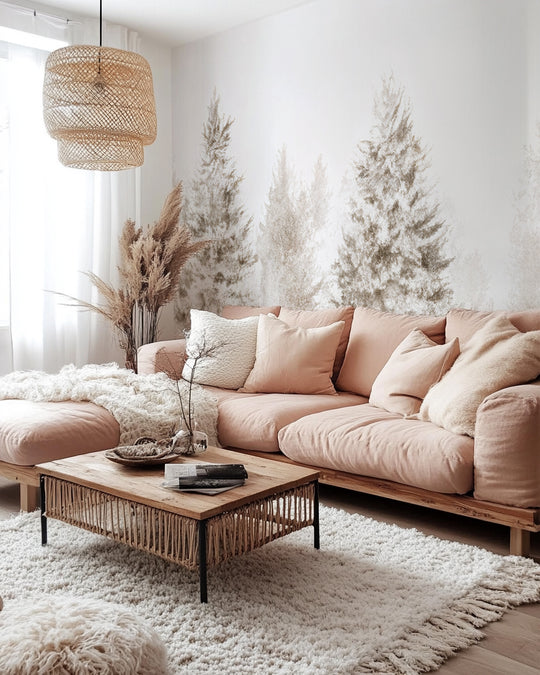 Forêt de douceur – Papier peint panoramique nature hivernale