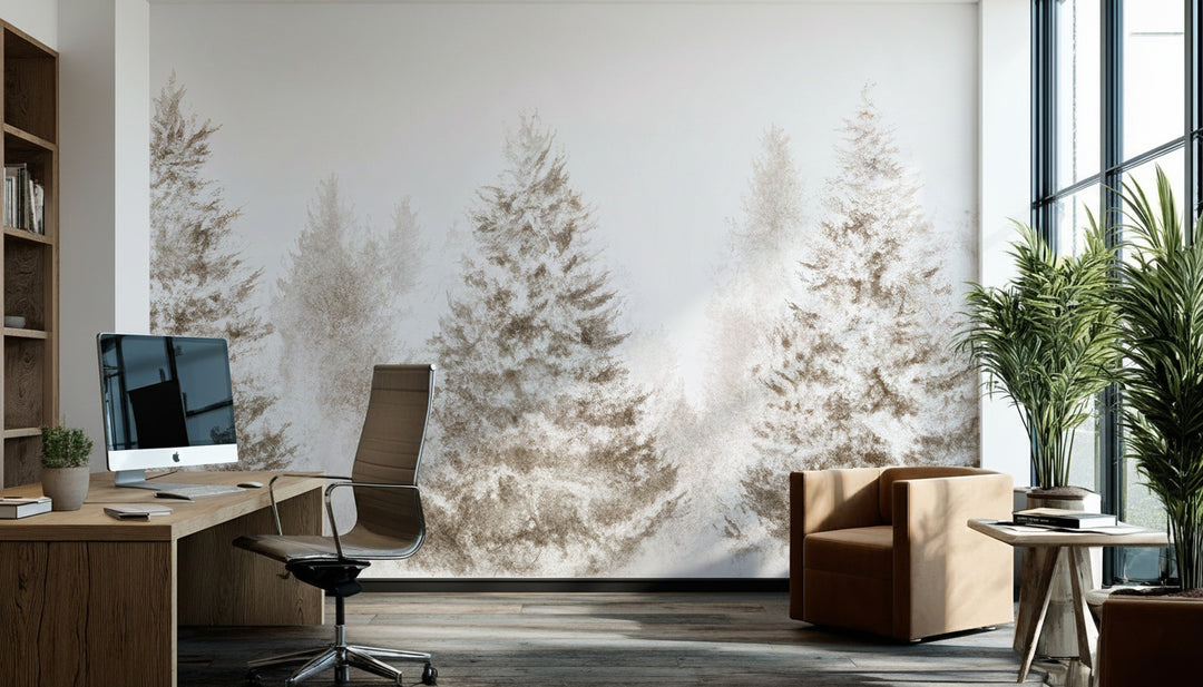 Forêt de douceur – Papier peint panoramique nature hivernale