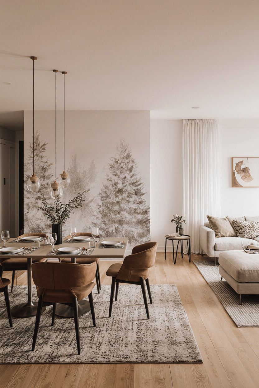 Forêt de douceur – Papier peint panoramique nature hivernale