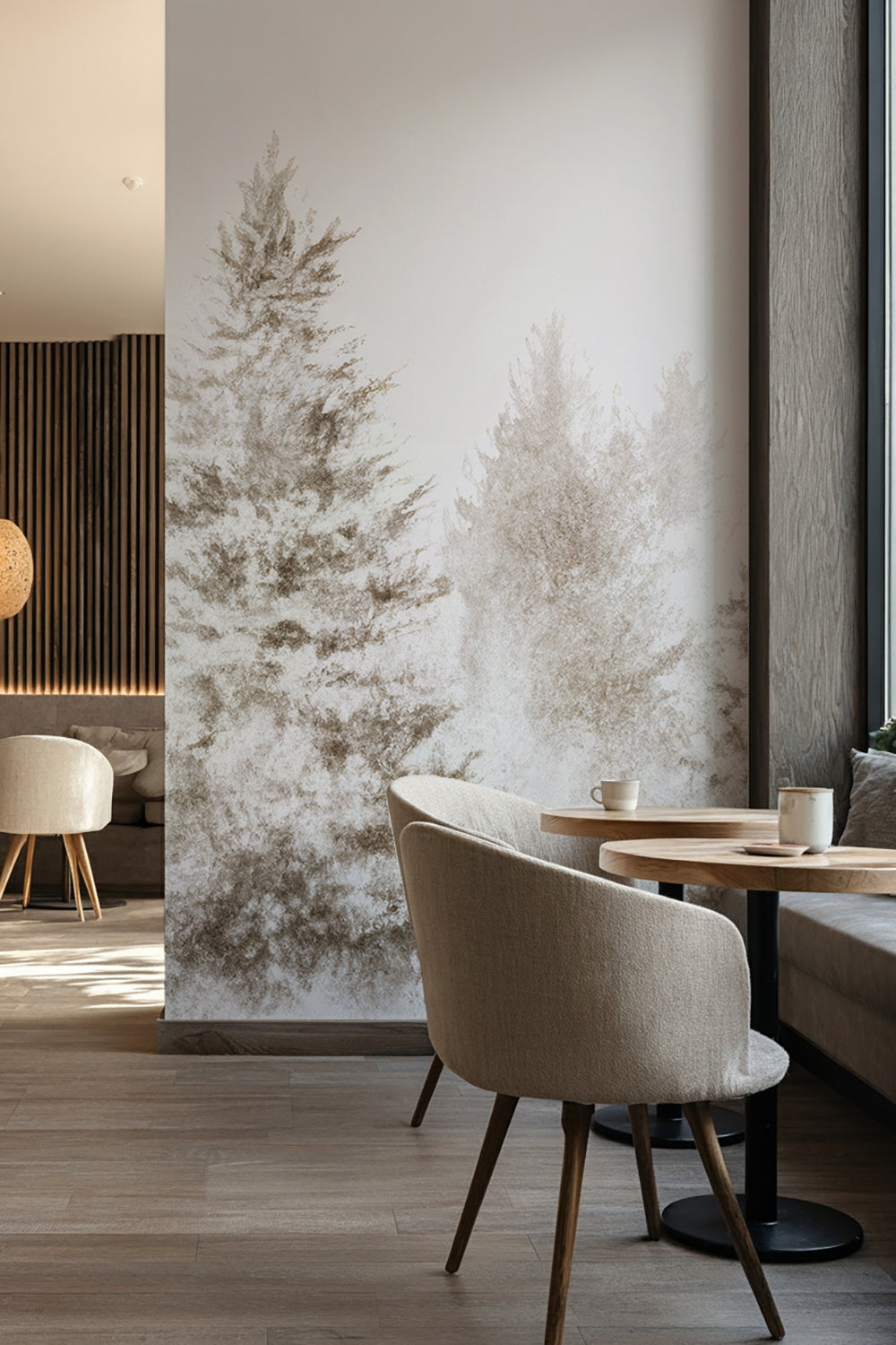 Forêt de douceur – Papier peint panoramique nature hivernale