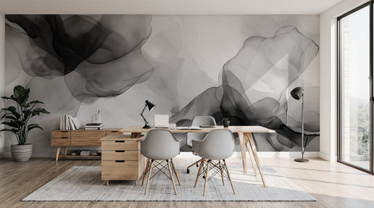 Fusion de transparence en noir et blanc