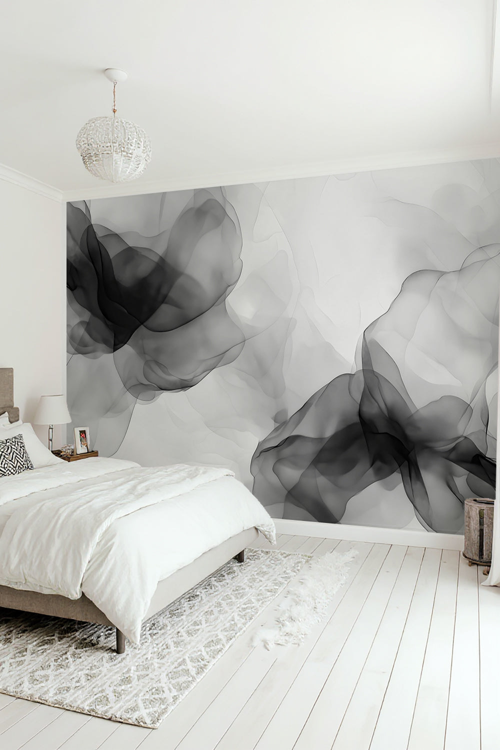 Fusion de transparence en noir et blanc