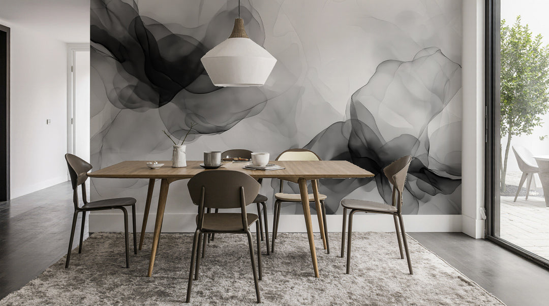Fusion de transparence en noir et blanc