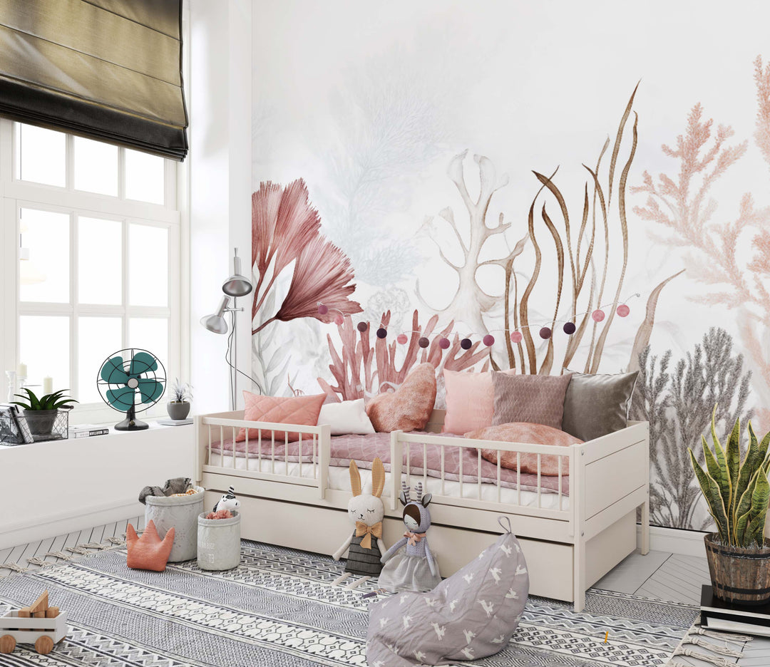 Jardin de corail – Papier peint végétal aquatique