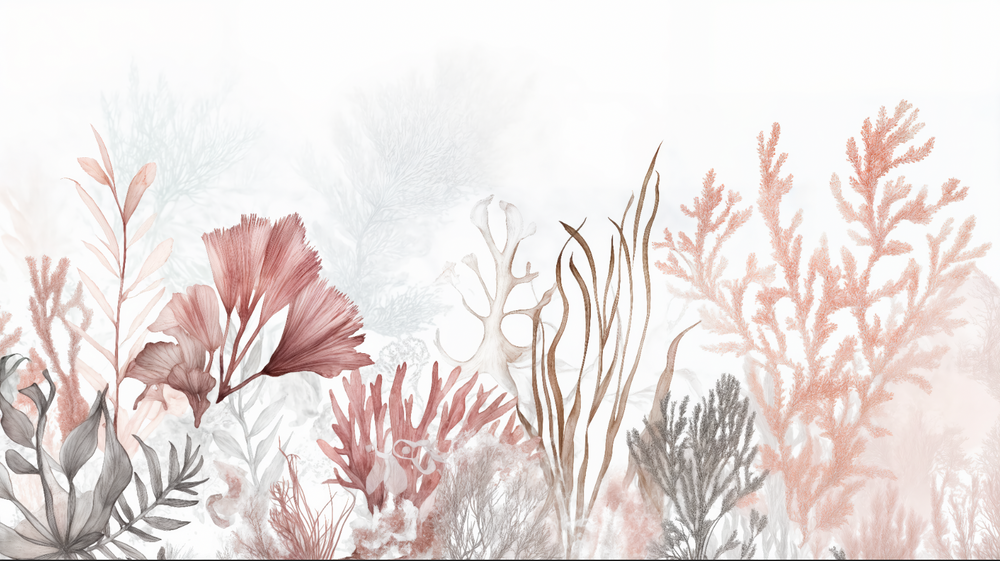 Jardin de corail – Papier peint végétal aquatique