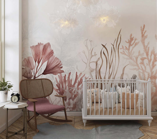 Jardin de corail – Papier peint végétal aquatique