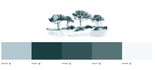 Les Pins de la Plage : Bleu gris