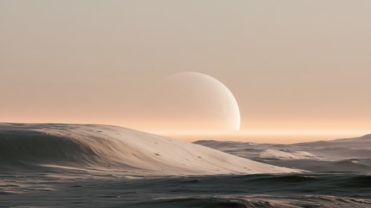 Lune des Sables - papier peint panoramique, motif à plat