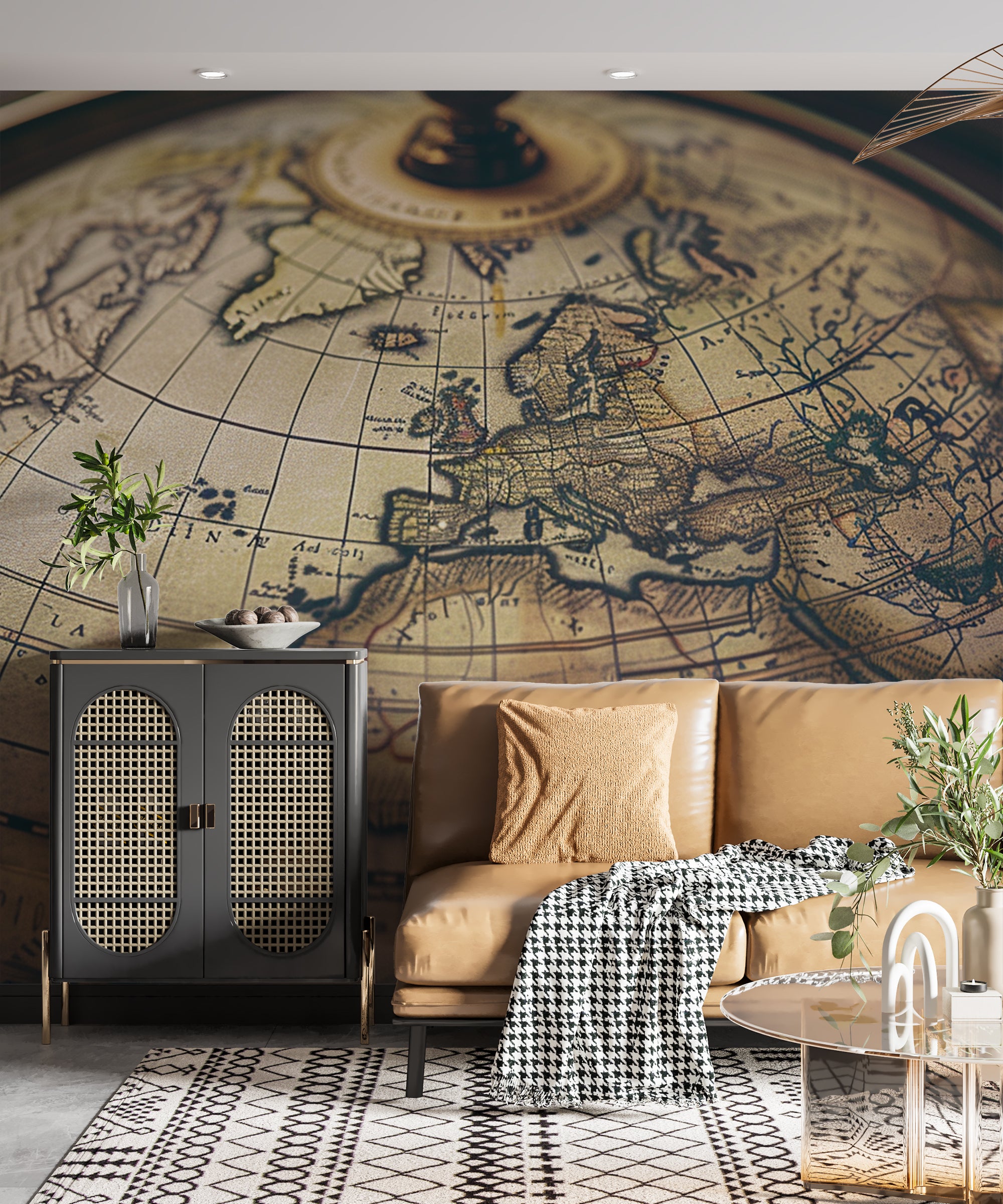 Yesterday's World: Sparkle of a Vintage Wallpaper World Map
