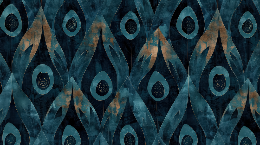 Mystique abyssal - papier peint panoramique, motif à plat