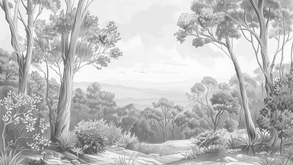 Nature intemporelle - Paysage en noir et blanc